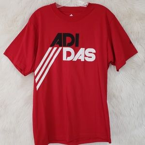 Adidas red tshirt size medium